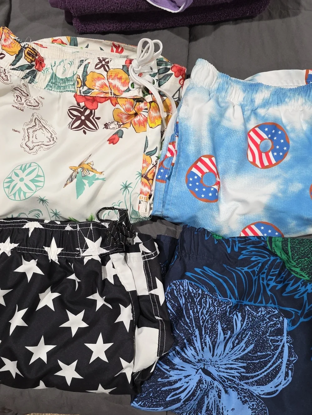 Mens Swim Trunks ,4 Pair XL